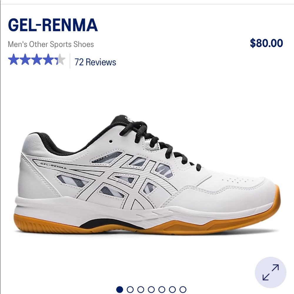 ASICS Gel-Renma Pickleball & Tennis Shoe Size 11 White/Black - SOLD OUT NWT’s!